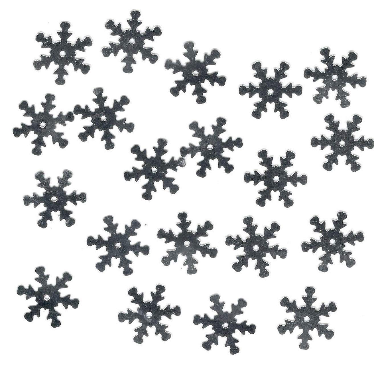 20 Séquins Flocons de neige argentés 35 mm - Loisirs Créatifs/Sequins et  Embellissements - MaGommette