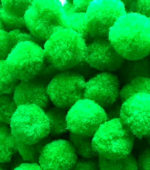 21 pompons vert clair