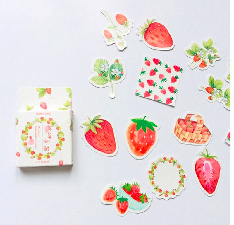 Stickers fraises gros 2
