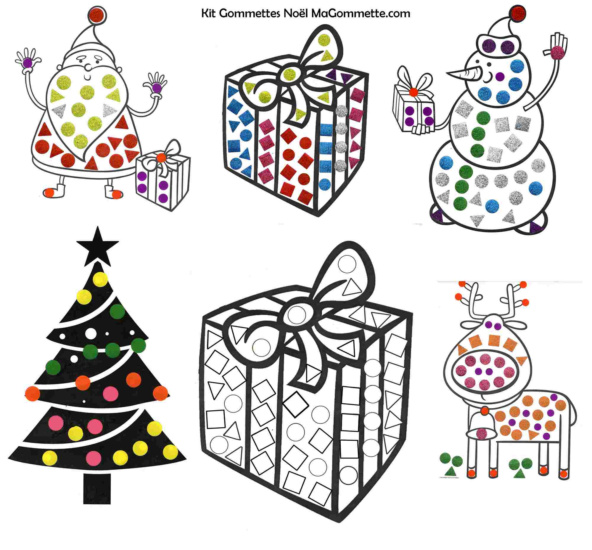 Autocollants de Noël,Gommettes Noël Cadeaux Autocollants,Stickers