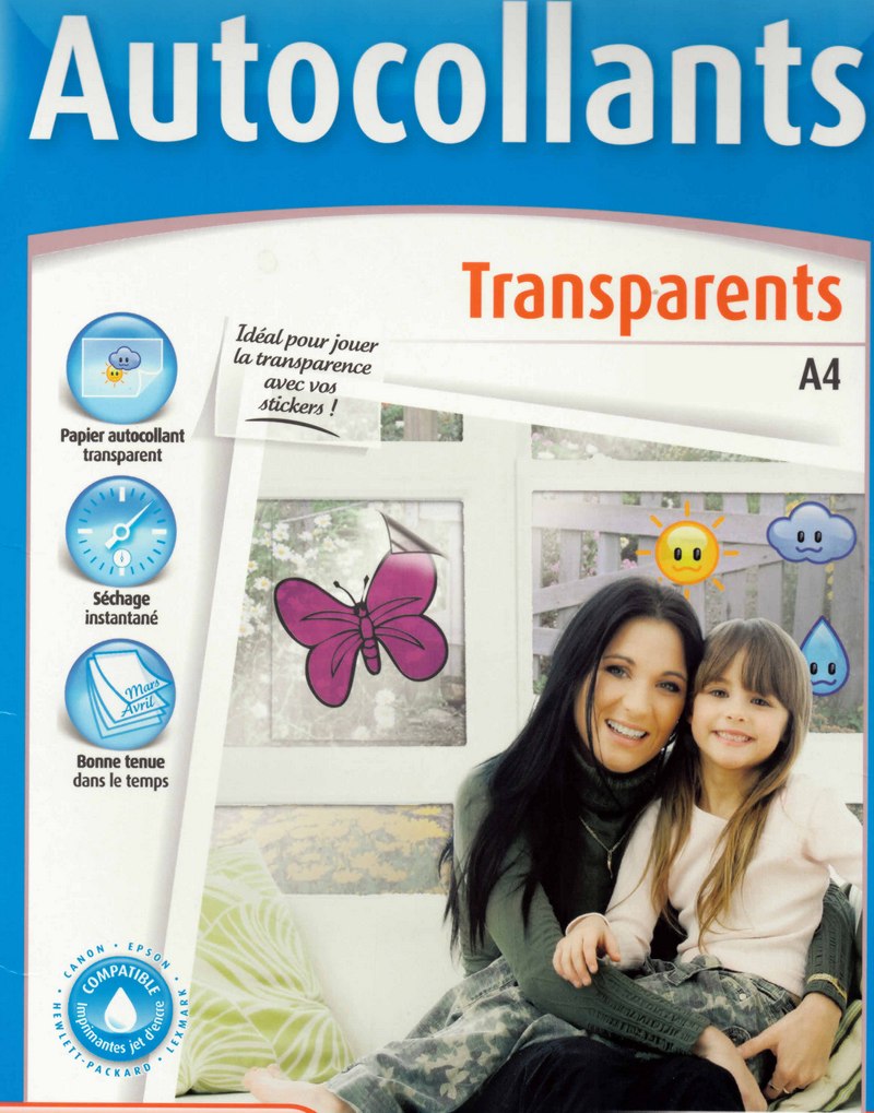 FEUILLE Autocollante pour des créations transparentes - MaGommette