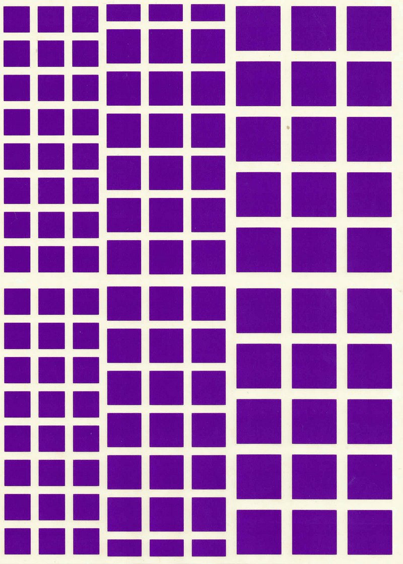 Gommettes Carrées 3 tailles Violettes
