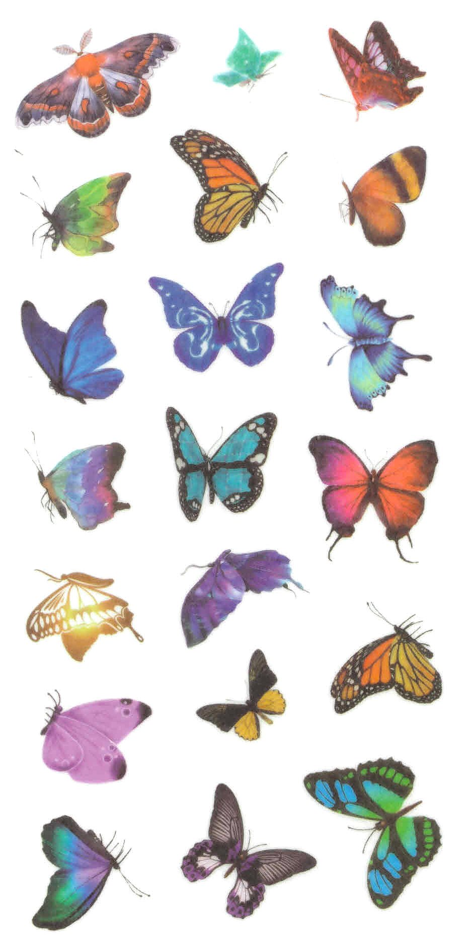 Gommettes papillons 12