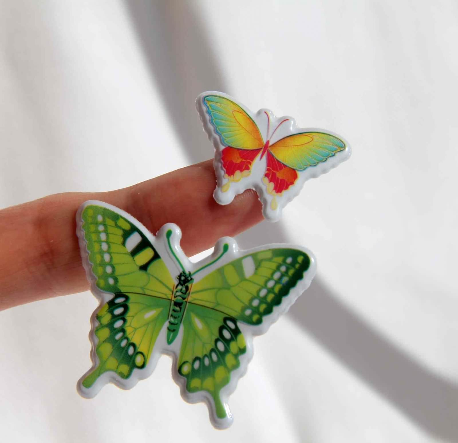 papillons gommette adhesive autocollant sticker decoration scrapbooking  rigide detail JF1245