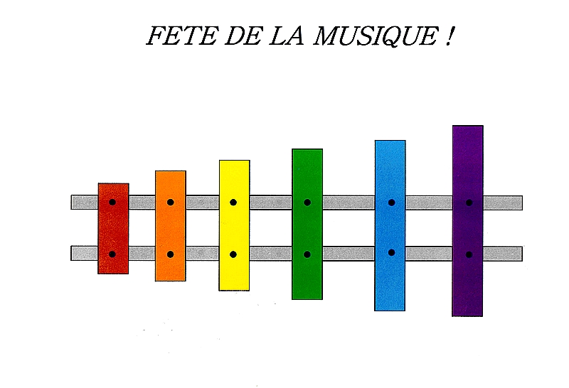 Dessin xylophone bricolage fête musique