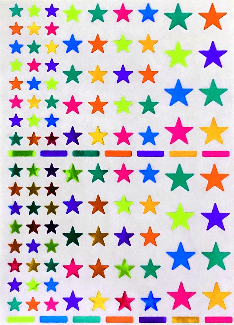 MaGommette: Gommettes Autocollantes sticker adhésif Coeurs Multicolores  20x25cm