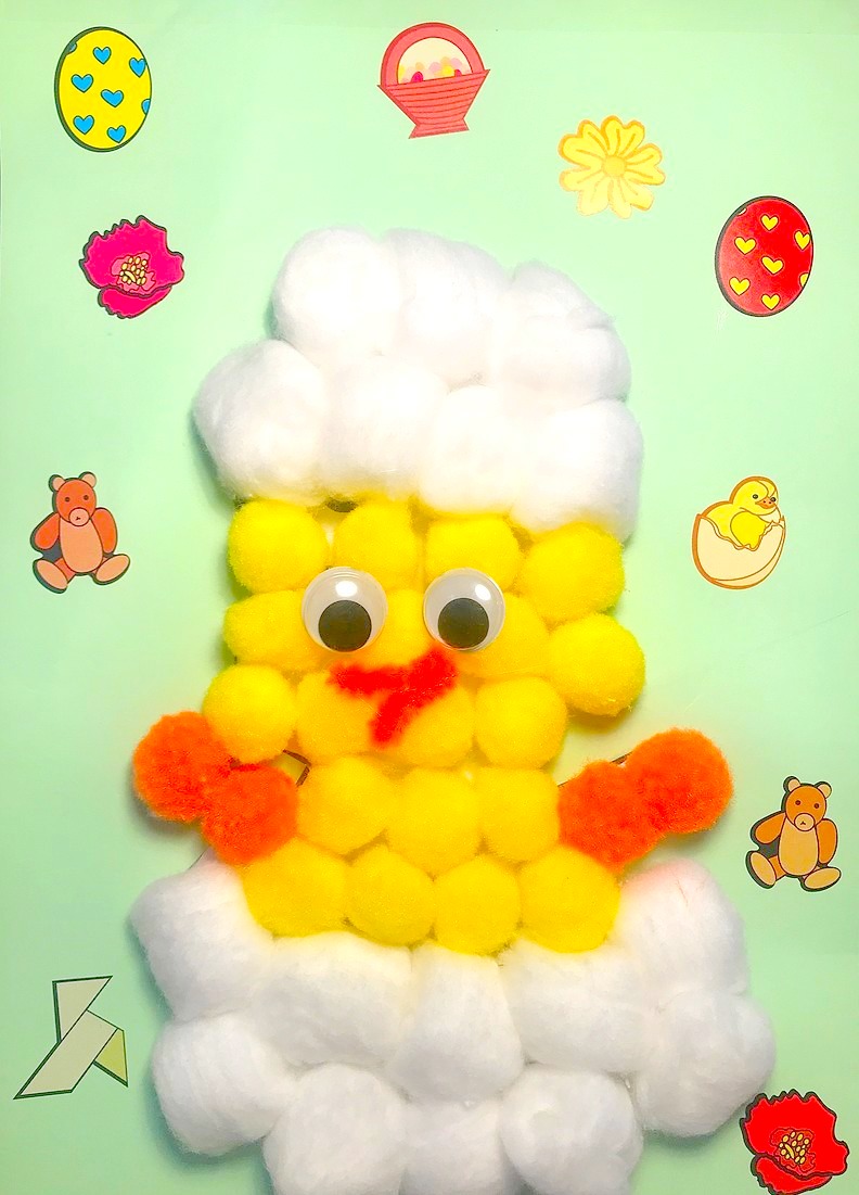 Bricolage poussin de pâques