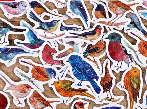 stickers oiseaux champs