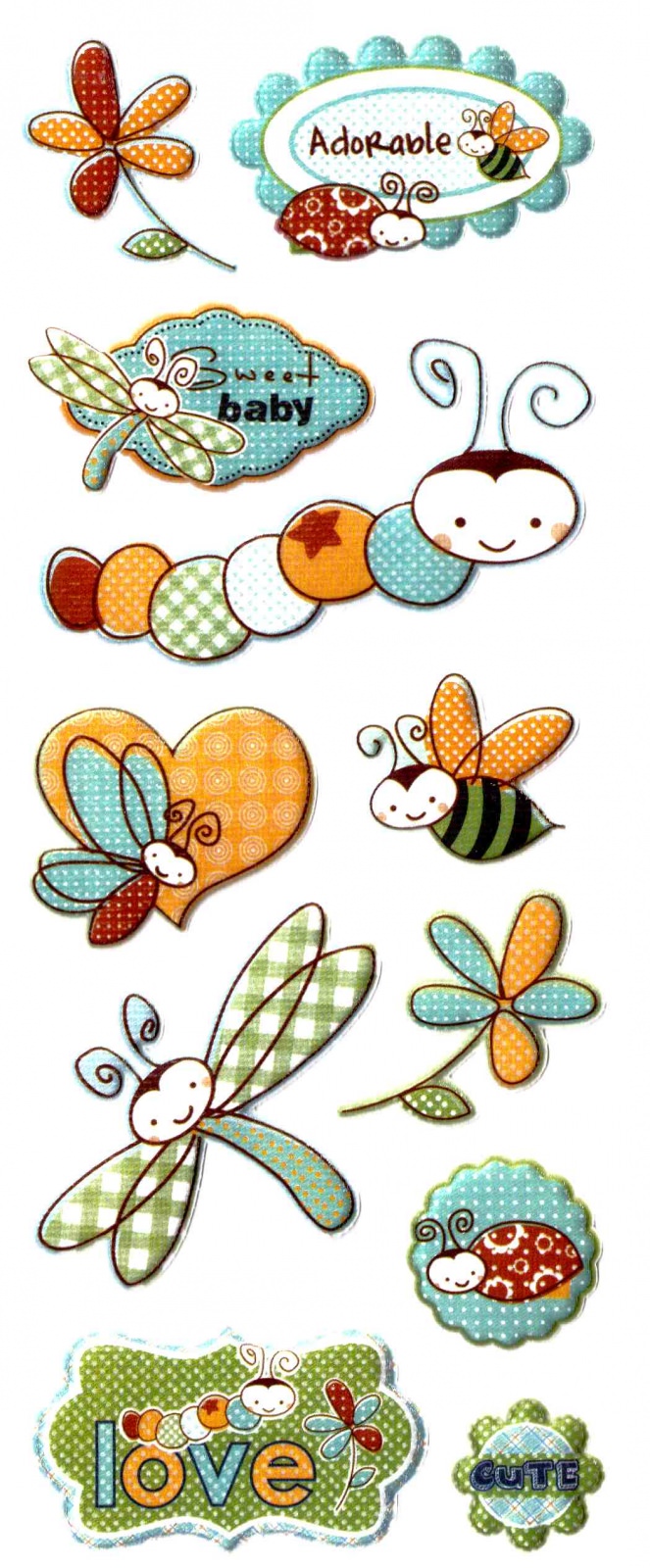 Achat sticker scrapbooking sticker naissance  libellule XL15S