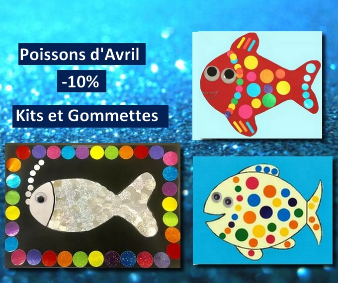 poisson d a vril gommettes et DIY