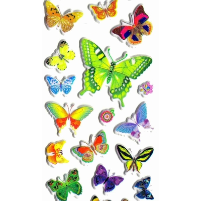 Gommettes autocollantes Papillons 3D