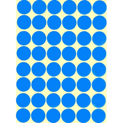 48 Gommettes papier Rondes autocollantes Bleues 25 mm