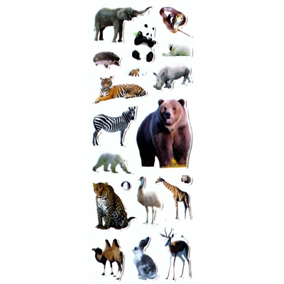 Stickers Animaux Zoo et Lapin  3D