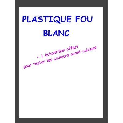 Plastique Fou Blanc A4 + 1 Échantillon offert