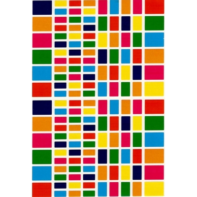 140 Gommettes Rectangles Multicolores