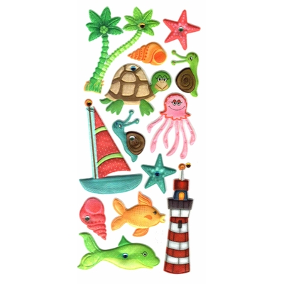 Stickers 3D Rivage Tropical