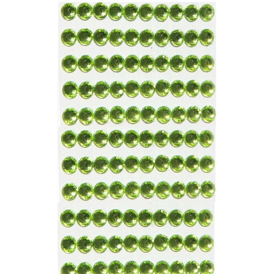 120 strass autocollant vert clair