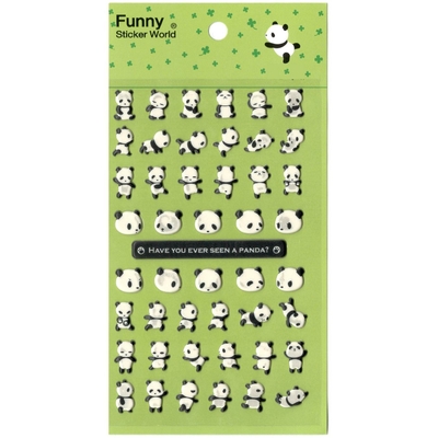 Stickers Cute Panda 10 x15cm
