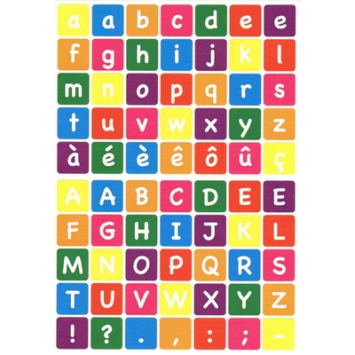 70 gommettes Alphabet repositionnables