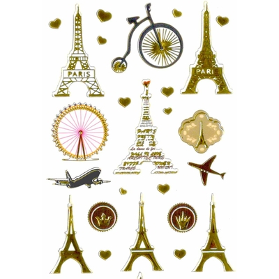 42 stickers vintage Paris Tour Eiffel