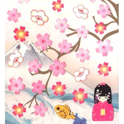 40 gommettes fleurs de cerisier japonais