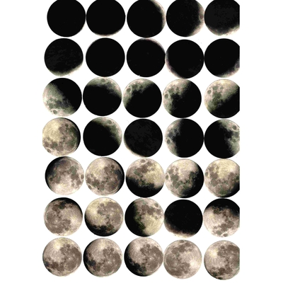 Boite de 47 Stickers Lune