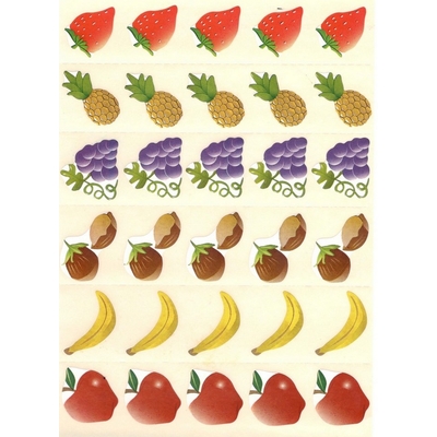 30 gommettes Fruits