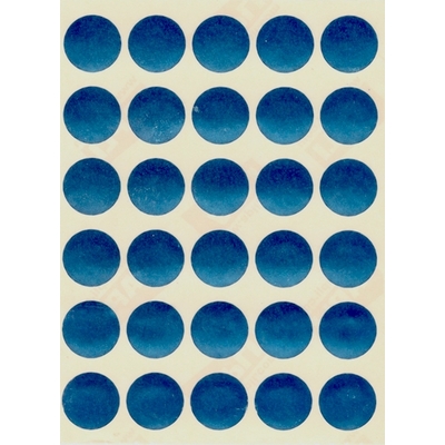 30 Gommettes Rondes Bleues brillantes 20 mm
