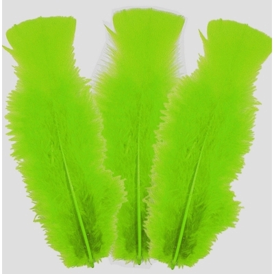10 Plumes d'Oie Vert clair 8 cm à 12 cm