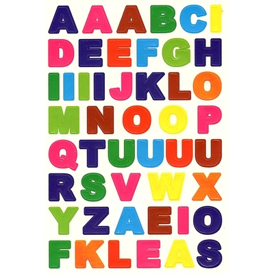48 Gommettes Alphabet coloré