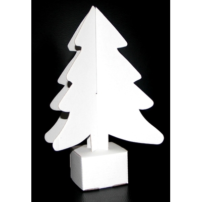 Bricolage Noël : SAPIN en carton blanc à décorer