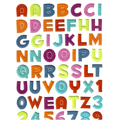 Stickers Maternelle Alphabet et Chiffres Dodus 20X25cm