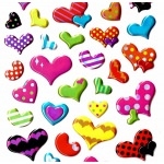 Stickers Epoxy Coeurs Stickers Coeurs Gommettes Coeurs LST1009Sdetail