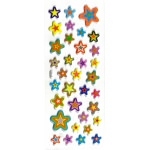 etoiles multicolores gommette adhesive sticker autocollante decoration scrapbooking rigide JF 1332