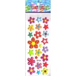 fleurs etoiles gommette adhesive sticker enfant pedagogique emballage JF1273