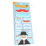 Stickers Moustache 3D rouge
