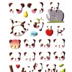 Stickers Kawaii Panda Cache Cache 2 detail