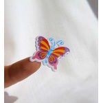 papillons gommette adhesive autocollant enfant sticker decoration scrapbooking  rigide  detail JF1241