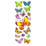 papillons gommette adhesive autocollant enfant sticker decoration scrapbooking  rigide JF1242