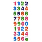 chiffres couleurs pedagogie apprendre à compter enfant gommette autocollante sticker adhesif rigide  JF1212