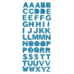 Stickers strass alphabet bleu