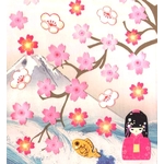 Gommettes fleurs de cerisiers japonais detail