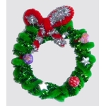 couronne chenille noel verte