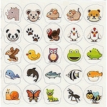 55 Emojis animaux détail 2