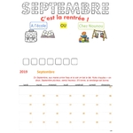 LOT Bricolage Calendrier mensuel Septembrel