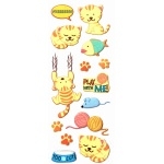 Stickers Decoration stickers carterie gommette chat Play with me XL04S