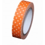 Masking Tape Deco Orange pois blanc