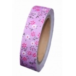 Masking Tape Deco Orange mauve fleurs fushia