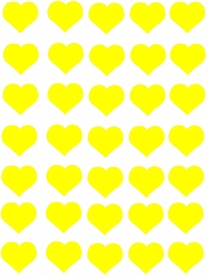 70 stickers irisés cœurs colorés - Gommettes Cœurs et Etoiles