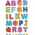gommettes alphabet paillette X19 detail